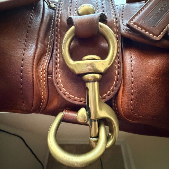 Coach 65thAnniversary Mandy Vintage Y2K Whiskey Brown Leather Shoulder Bag 10330 - Picture 11 of 15